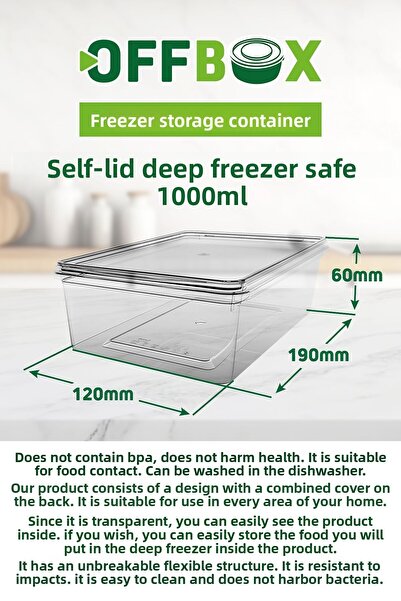 OFFBOX 1 Lt. 30 Pieces - Food, Vegetable and Fruit Storage Container Organizer
