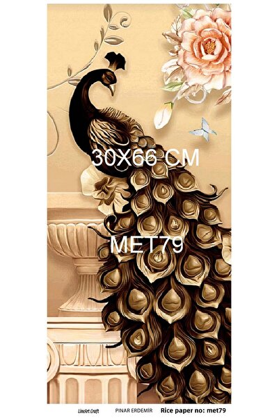 LİNEART Lineart Brass Decopage Paper No:Met79- 30X66Cm