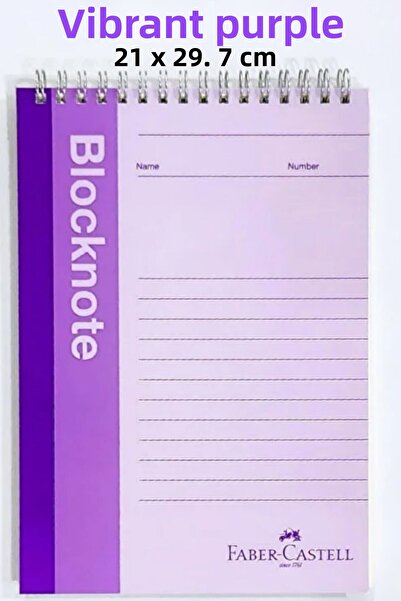 Faber Castell 80 Sheets A4 Size Unlined Metallic Color Blocknote