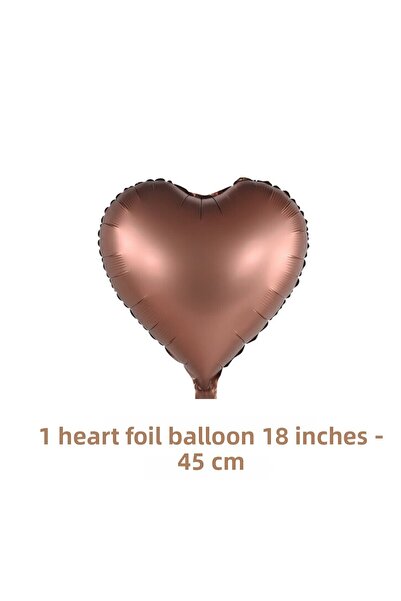 LOTUS PARTY Ρετρό μίνι σετ γενεθλίων - Μπαλόνι με πράσινο φύλλο, καφέ μπαλόνι καρδιάς, Kraft Happy 1 Year Old