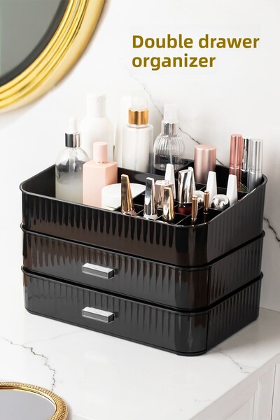 Porsima 0620 Sertare cu 3 niveluri Organizator de bijuterii pentru machiaj Organizator Sertare pentru machiaj Cutie de bijuterii pentru bijuterii