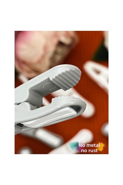 Generic Brand 24 Pieces Premium Non-Marking Non-Breakable Stainless Springless Clothes Pegs Super Strong Non-Marking