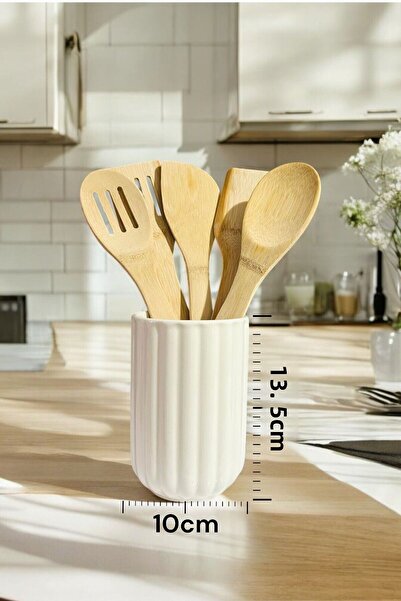 ŞURA MUTFAK Bubble Countertop Vertical Spoon Holder Organizer Ceramic