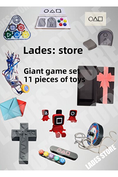Lades Squid Game Giant Game Set 11 Pieces Toy Giant Entertainment Package