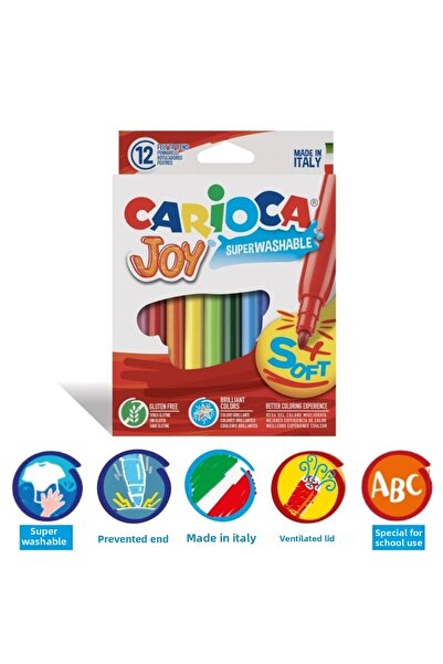 carioca قلم ذو طرف رفيع من جوي - 12 قطعة