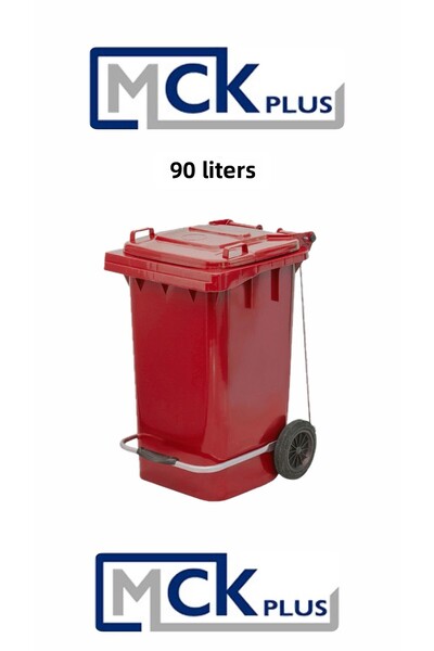 MCK Plus Mck Waste Plastic Pedal Trash Container 90 Liter Plastic Container - a Heat Resistant -