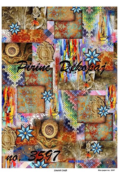LİNEART Brass Decopage Paper No:3597 - 29X42 cm