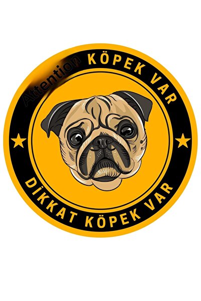 Echo Home ملصق تحذير "هناك كلب" مقاس 28 سم