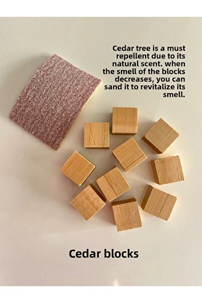 ViraHome NATURAL MOTHER RUBBER CEDARWOOD 12-PACK CUBE NATURAL NAFTALINE ALTERNATIVE BREATHE OPENER