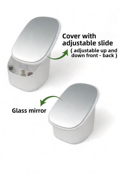 EVSTYLE Mirroring Cover Makeup Organizer - Adjustable Cover with Slide