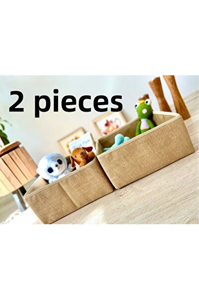 harev home collection 2 قطعة خزانة غرفة الأطفال الجوت درج منظم الغسيل صندوق ت...