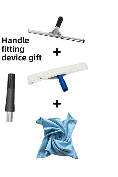 AYLA STAND 35 cm Set Windshield Wiping Apparatus Squeegee Metal (Handle Mount...