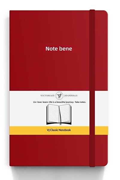 Victoria's Journals Nota Bene Classic Flexible Cover Notebook, 13x21 cm, Striped