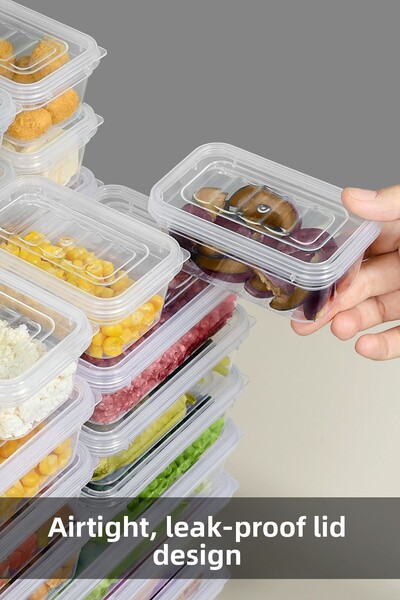 Meleni Home 16 Piece Transparent Lid Microwave Compatible Storage Container Set - Organizer Organizer Food Storage Container