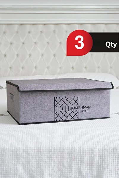 ALAS Κουτί βάσης με γκρι τσόχα κάλυμμα - 50x40x19 CM, 3 ΤΕΜ.