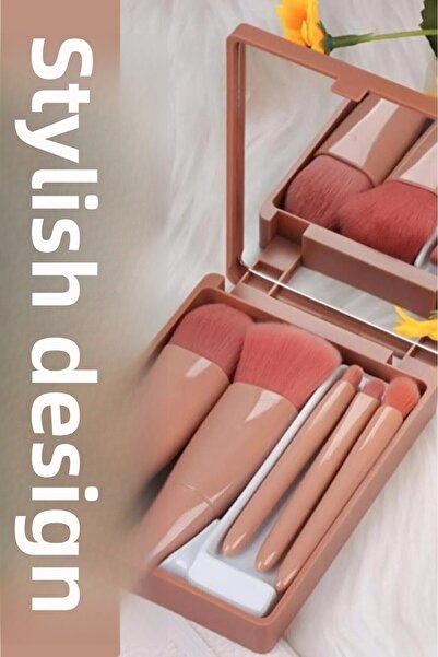 MUJGAN Professional Portable Mirrored Makeup Brush Set