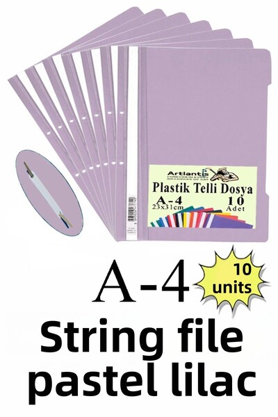 Artlantis Wire File Plastic A4 10 pcs 1 Pack Compatible with Bag Files Econom...