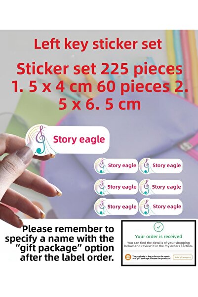 Aysprint Etichetă școlară cu tematică muzicală - Papetărie, caiet, pix, geant...