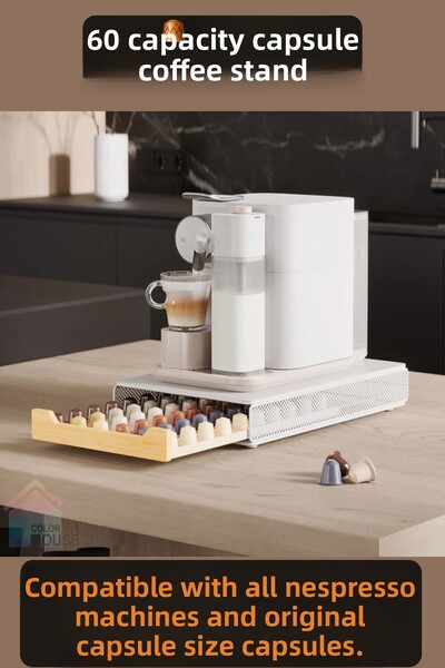 color house حامل كافا نسبرسو كومبلكت باللون الأبيض (متوافق مع الكبسولة)