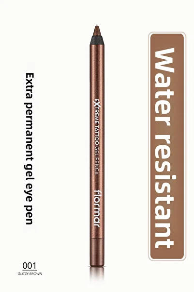 Flormar Işıltılı Kalıcı Göz Kalemi (BAKIR) - قلم جل الوشم الشديد - 001 Glitzy Brown - 8682536028837
