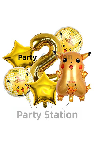 Parti Station مجموعة بالونات بوكيمون بيكاتشو لعيد الميلاد بعمر عامين - رقائق ...
