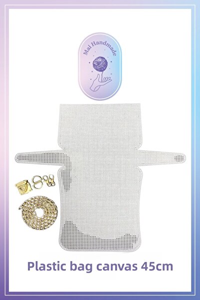 Mai Handmade طقم حقيبة قماش بلاستيكية - طقم شبكي مفصل