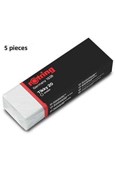 Rotring ممحاة طالب تيكى 20 بيضاء 5 قطع