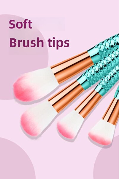 MUJGAN New 990396 - Pink-blue Fish Brush Set of 10