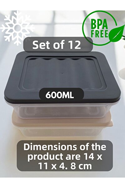 PONÇİK STORE 32 Pieces of Storage Containers Suitable for Microwave and Freeze - 2X2400Ml 6X1170Ml 12X600Ml 12X240Ml