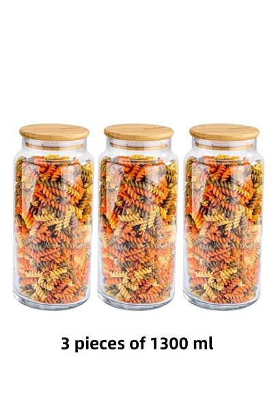 Bambum Zone 6-Piece 800ml and 1300ml Glass Storage Container Set