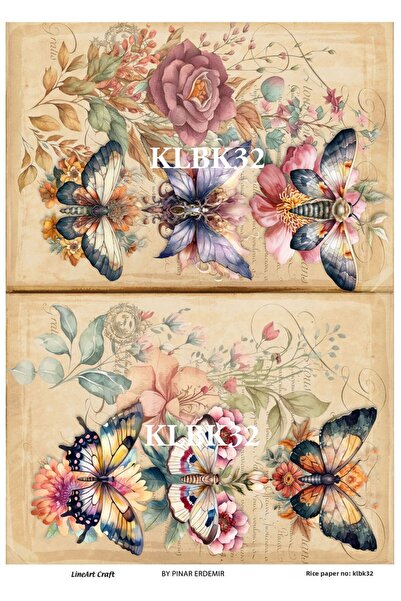 LİNEART Brass Decopage Paper No:Klbk32- 29X42Cm