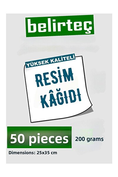 Doğasever High Quality Art Paper 50 Pieces 200 Grams 25X35 cm (Plate Picture Notebook)