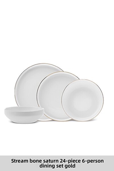 Karaca Zlatý Saturn 24dílný jídelní set pro 6 osob - Stream Bone