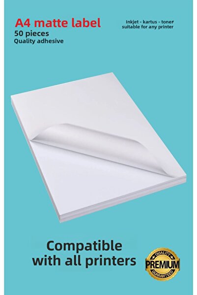 Hsn 50 قطعة من الملصقات غير اللامعة مع خرطوشة حبر لاصقة - مناسبة لجميع الطابع...