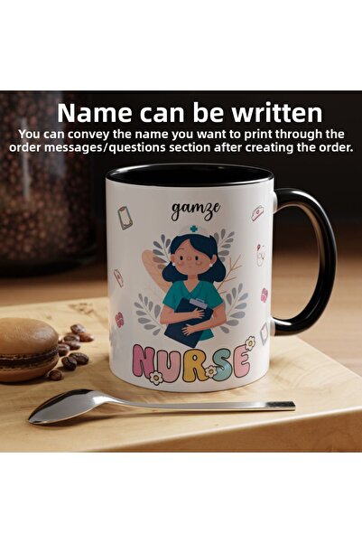 mug shop كوب ممرضة - كوب شاي وقهوة قابل للكتابة بالاسم