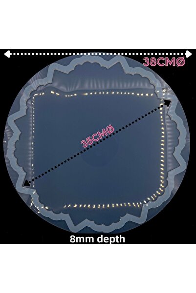 epoksikalipmarketi قالب سيليكون إيبوكسي / قالب صينية دائري مزخرف