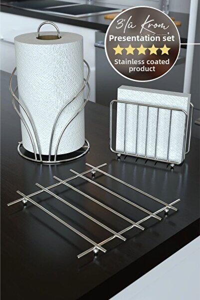 Home Stuff Σετ παρουσίασης 3 τεμαχίων, σετ σερβιρίσματος τραπεζιού προίκας, θ...