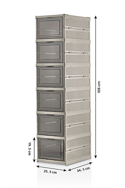 MissClean Suport pentru pantofi pliabil (6 niveluri), portabil, multifuncțional, spațios, dulap și raft pliabil