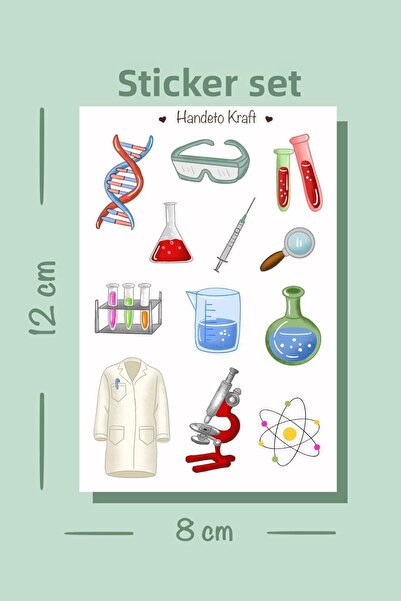 Handeto Kraft مجموعة ملصقات ذات طابع كيميائي، ملصق، سجل القصاصات، ملصق مجلة ا...