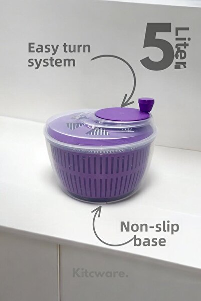 Kitcware 5 لتر حجم كبير عملي سريع للسلطة ومجفف الخضار