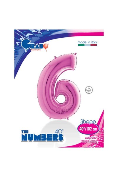 Generic Brand Rönesans Foil Number Balloon 100 cm Fuchsia 6