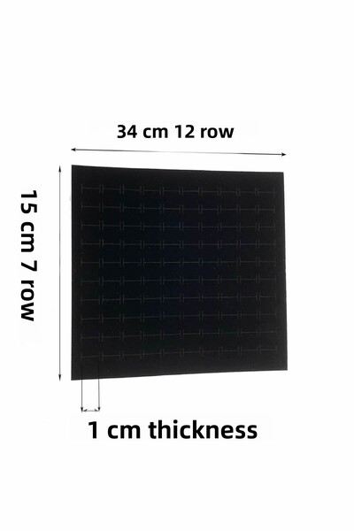 ÇUKUROVA ÜTÜ 84 Pcs Ring Sponge Black 15 cm X 34 cm X 1 cm