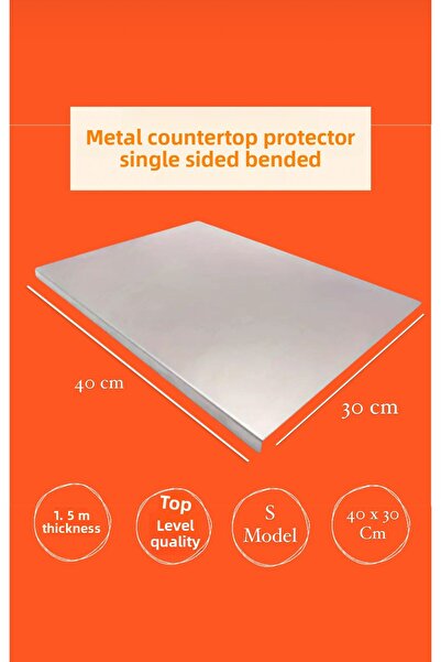 Stainless Art Stainless Steel 40 X 30cm Metal Bench Protector L Twist One Sid...