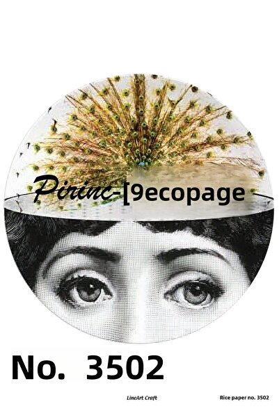 LİNEART Lineart Brass Decopage Paper No:L3502- 29X42Cm