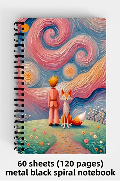 Anime Marketi فان جوخ موضوع تصميم A5 دوامة الغلاف الصلب دفتر 120 ورقة