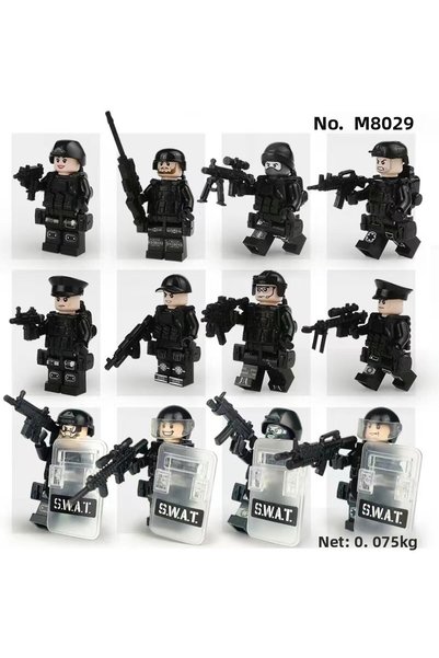 ttoysworld 12 Pieces Building Toy Compatible Swat Police Set