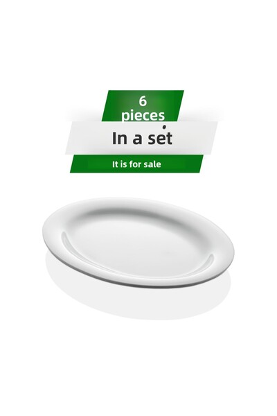 Alezy 628 Göreme Melamine Thermostar Arya Boat Plate 28X22,5 cm White