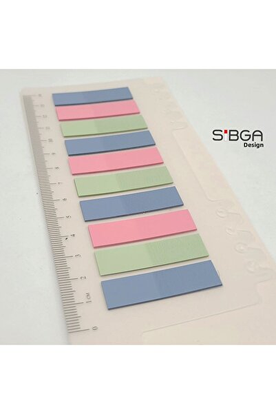 sibga tasarım Transparent Colored Post-It Note Paper - 200 Sheets Bookmark Sticker