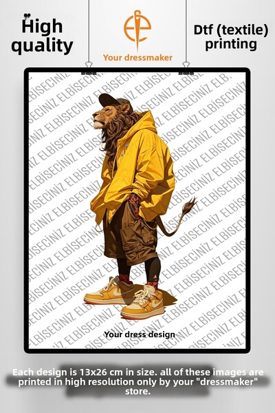 VİZYON İKRA طباعة "LION" على القماش والجلد، رقعة مزخرفة من القماش، ورق طباعة ...