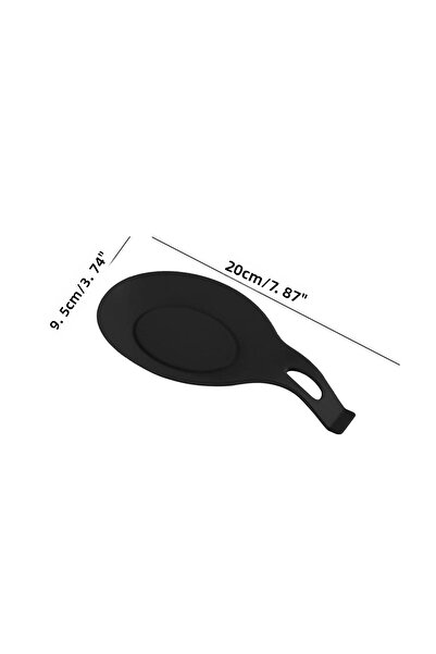 Choice black Silicone Spoon Rest Spatula Holder Heat Resistant Utensil Placemat Tray Kitchen Tools